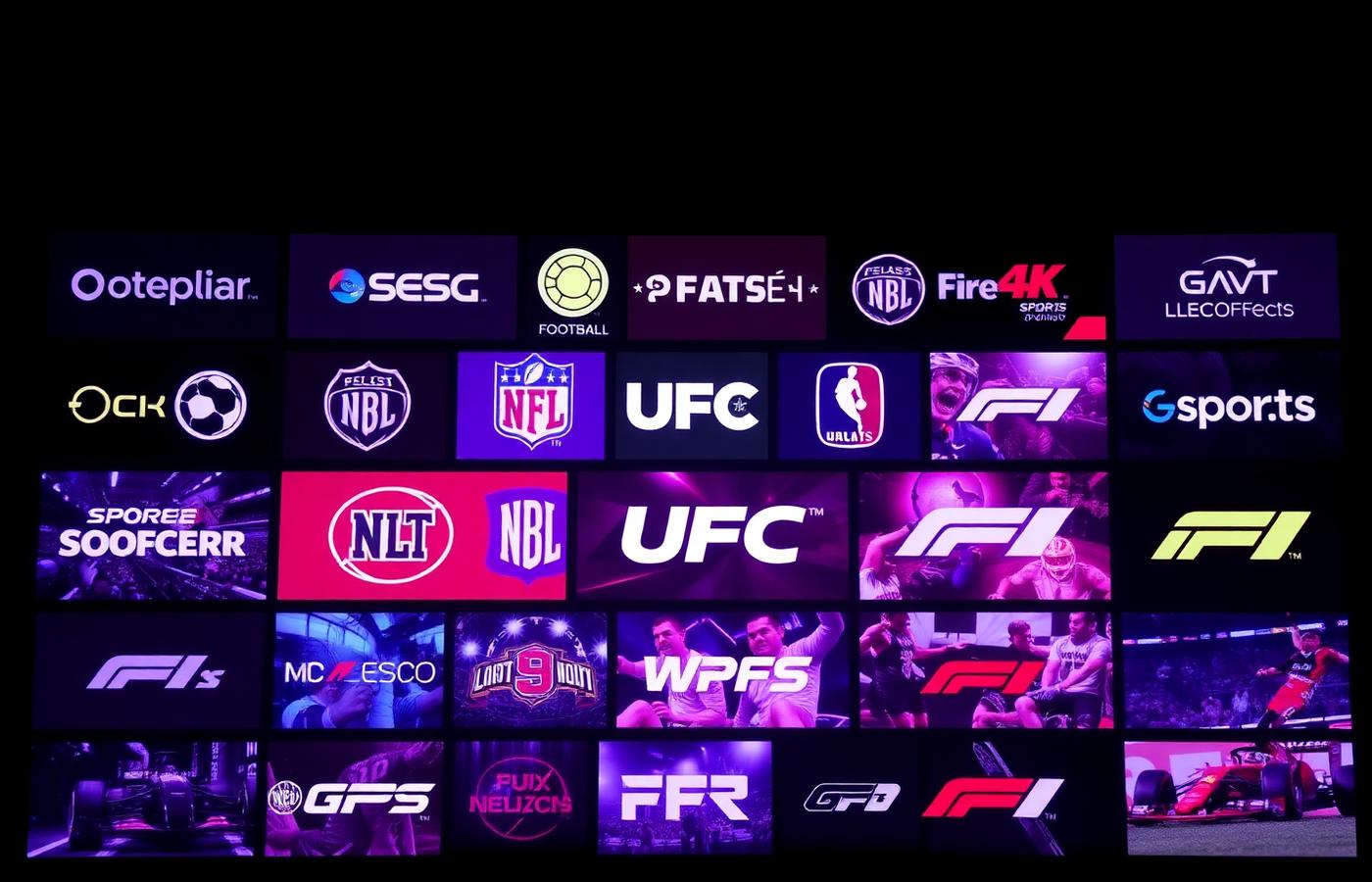Live sports channels — NFL, NBA, UFC, F1